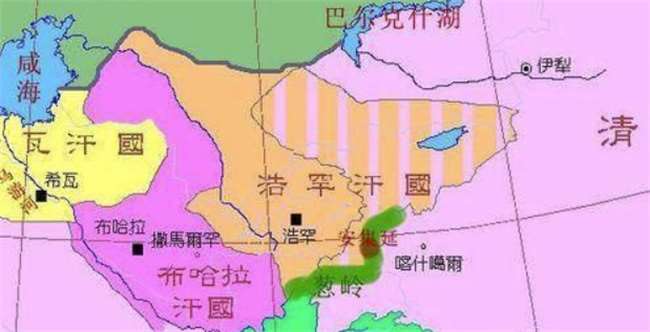 曾经威胁清朝的浩罕汗国（内部叛乱是灭亡的主要原因）