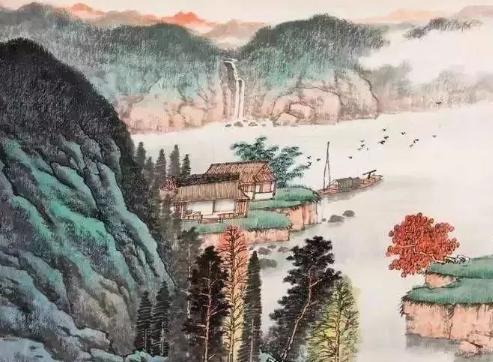 陆游42岁退隐乡间时所作：《鹧鸪天·家住苍烟落照间》