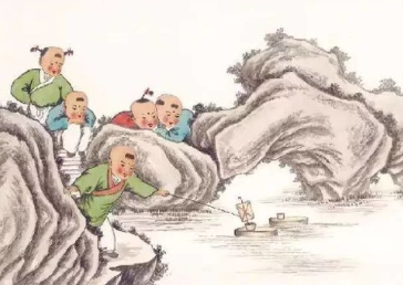 白居易所作的《池上》，描绘了小孩天真幼稚、活泼淘气的可爱形象